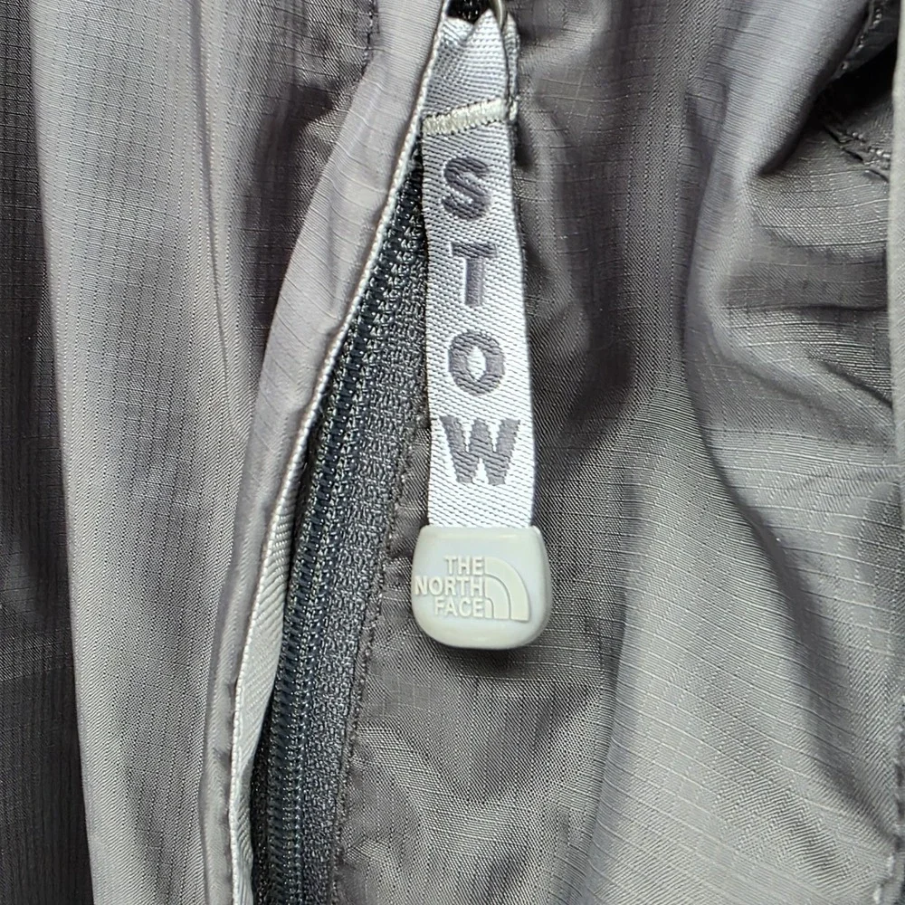 The North Face Stow Jacket Mens XL Gray Full Zip Windbreaker Fleece‎ Lined